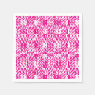 Guardanapo De Papel Amor verificado em magenta e branco