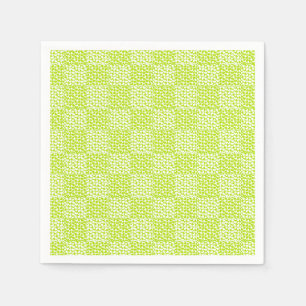 Guardanapo De Papel Amor verificado em Verde limão e branco