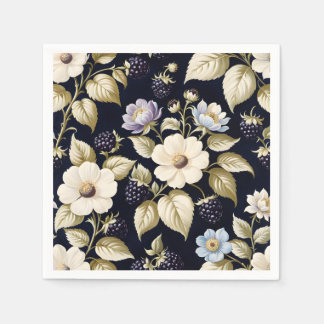 Guardanapo De Papel Amora-preta & Flores