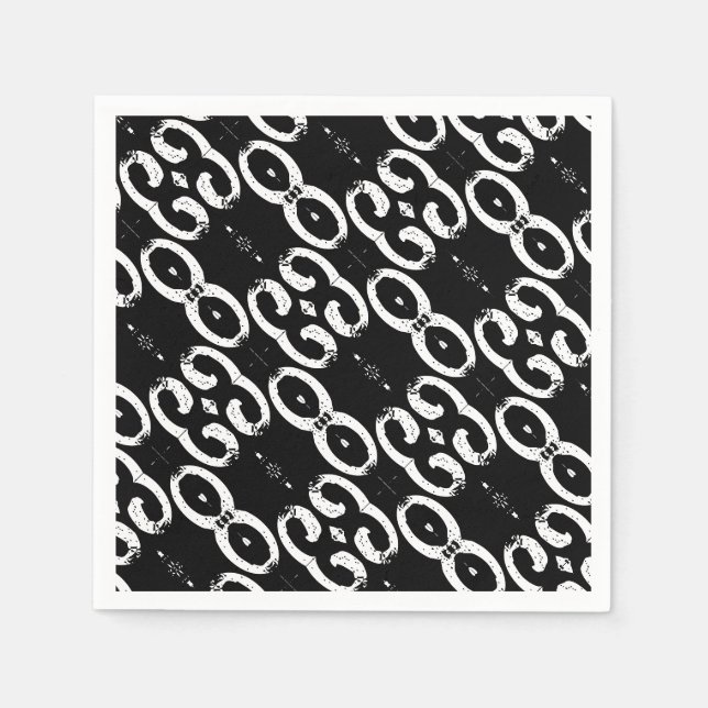 Guardanapo De Papel Amora Preto e Branco (Frente)