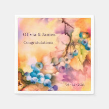 Amorango Personalizável Napkin — Nomes, Evento