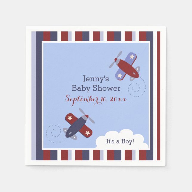 Guardanapo De Papel Ampliação em Avião Personalizado Napkins (Frente)