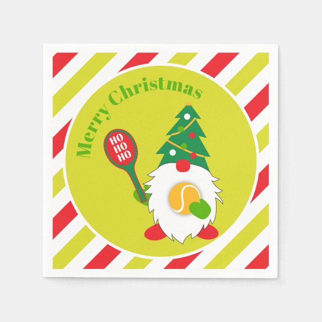 Guardanapo De Papel Anã de Natal 🎾, bonitinha, com tênis (Frente)