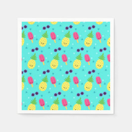 Guardanapo De Papel Ananases, Sorvetes e óculos de sol