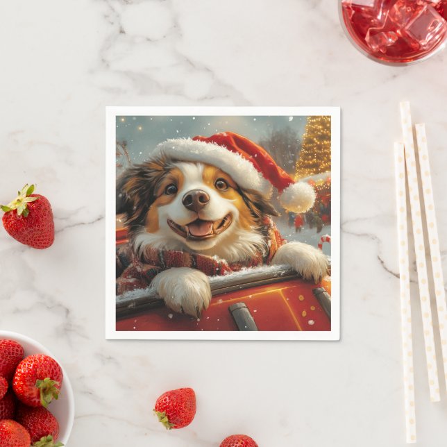 Guardanapo De Papel Anatólia Shepherd Cachorro Porta copos Natal (Insitu)