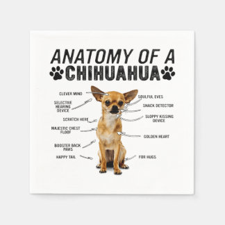 Guardanapo De Papel anatomia de um cão chihuahua amante