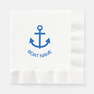 Guardanapo De Papel Anchor Blue Personalizou o nome do seu barco