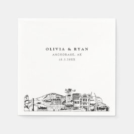Guardanapo De Papel Anchorage Wedding Minimalist Paper