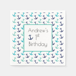 Guardanapo De Papel Âncora Azul Náutica