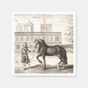 Guardanapo De Papel Andaluzia PRE Horse Vintage engrenando arte