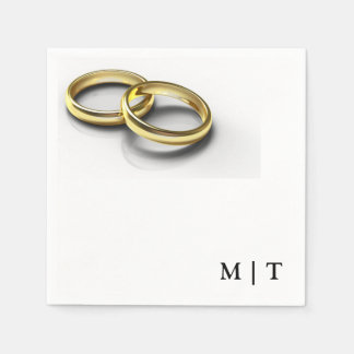 Guardanapo De Papel Anéis de Casamento Papel de Casamento Napkin