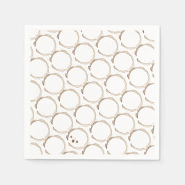 Guardanapo De Papel Anéis do COFFEE Anéis castanhos Brancos Brancos Di