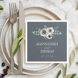 Guardanapo De Papel Anemone e Eucalyptus Wedding