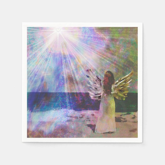 Guardanapo De Papel Angel Gazing Napkins (Frente)