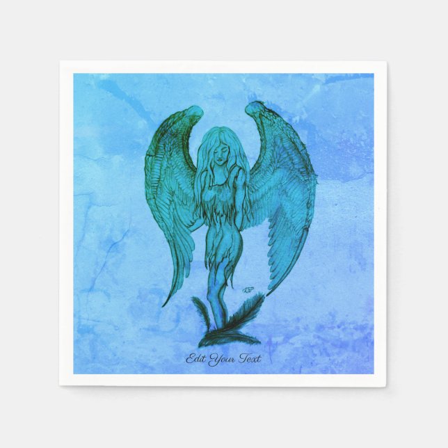 Guardanapo De Papel Angel no estilo de tatuagem (Frente)