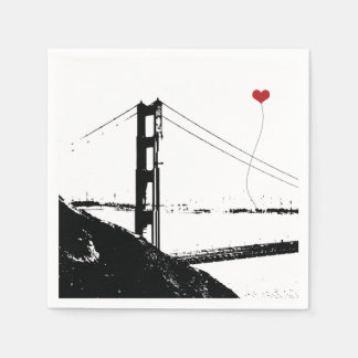 Guardanapo De Papel Anguardanapo de papel da ponte Ouro San Francisco