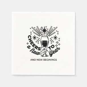 Guardanapo De Papel Animação a uma Design de Celebração de Ano Novo