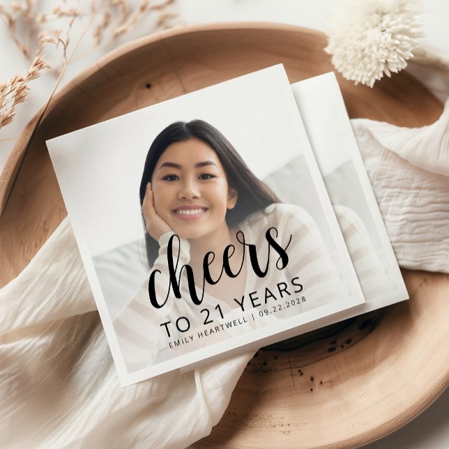 Guardanapo De Papel Animação de Script Preto de Foto do aniversário de (Criador carregado)