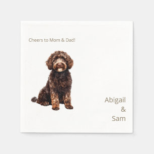 Guardanapo De Papel Animações para a mamãe e o Pai Pet Wedding Texto D