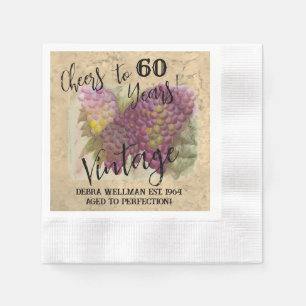 Guardanapo De Papel Animações personalizadas para 60 anos
