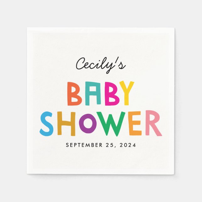 Guardanapo De Papel Animais Africanos Personalizados Chá de fraldas Na (Frente)