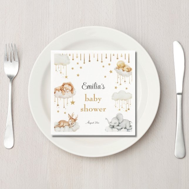 Guardanapo De Papel Animais chorões Dourados de céu estrelado (Criador carregado)