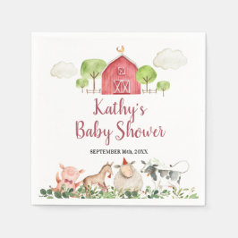 Guardanapo De Papel Animais da fazenda do Barnyard Greenery