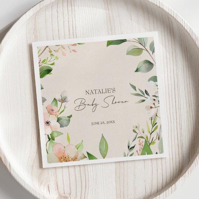 Guardanapo De Papel Animais da Floresta Chá de Bebê Boho (Criador carregado)