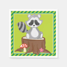 Guardanapo De Papel Animais Da Floresta | Raccoon