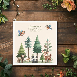 Guardanapo De Papel Animais da Floresta Selvagem Selvagem Um primeiro