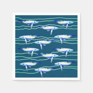Guardanapo De Papel Animais de baleia Design Napkins