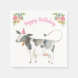 Guardanapo De Papel Animais de fazenda Vovó Garota Branca de Aniversár