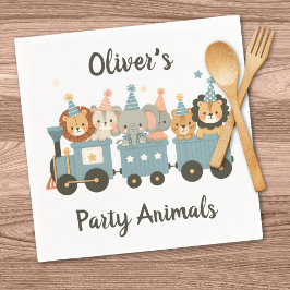 Guardanapo De Papel Animais de Festa Fofos no Trem Personalizado