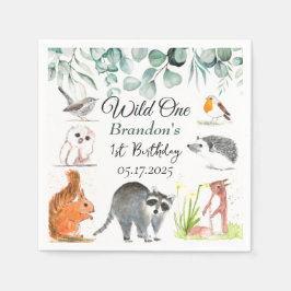 Guardanapo De Papel Animais de Floresta Cura primeiro aniversario Selv