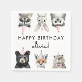 Guardanapo De Papel Animais do Partido Woodland