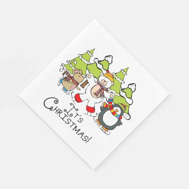 Guardanapo De Papel Animais É Natal (Quina)