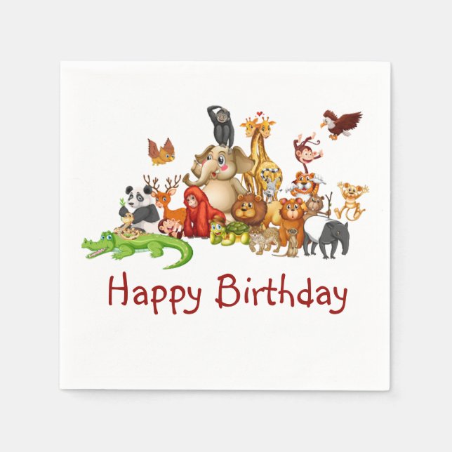 Guardanapo De Papel Animais fofos (Frente)