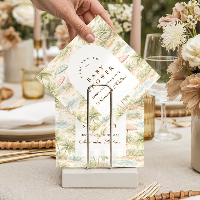 Guardanapo De Papel Animais Lindos de Berçário Tropical Festa de Bebê (Criador carregado)