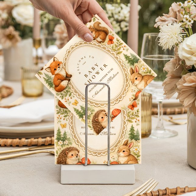 Guardanapo De Papel Animais Mágicos da Floresta - Chá de Bebê (Criador carregado)