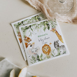 Guardanapo De Papel Animais Safari neutros em relação ao gênero guarda