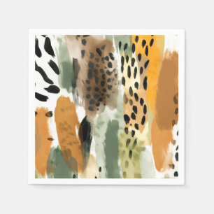 Guardanapo De Papel Animais Safari Peles Impressão Abstrato Moderno Bo