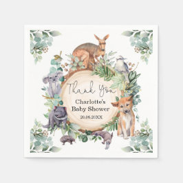 Guardanapo De Papel Animais Selvagens Australianos Goma Rústica Deixa 