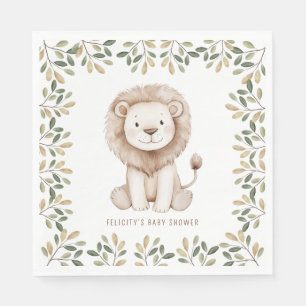 Guardanapo De Papel Animais Selvagens Safari Chá de fraldas Neutro