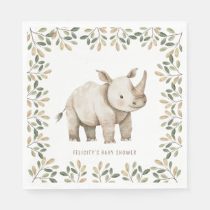 Guardanapo De Papel Animais Selvagens Safari Chá de fraldas Neutro