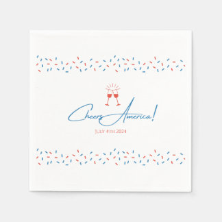 Guardanapo De Papel Anime a América! - Quarto Cocktail Napkins, julho