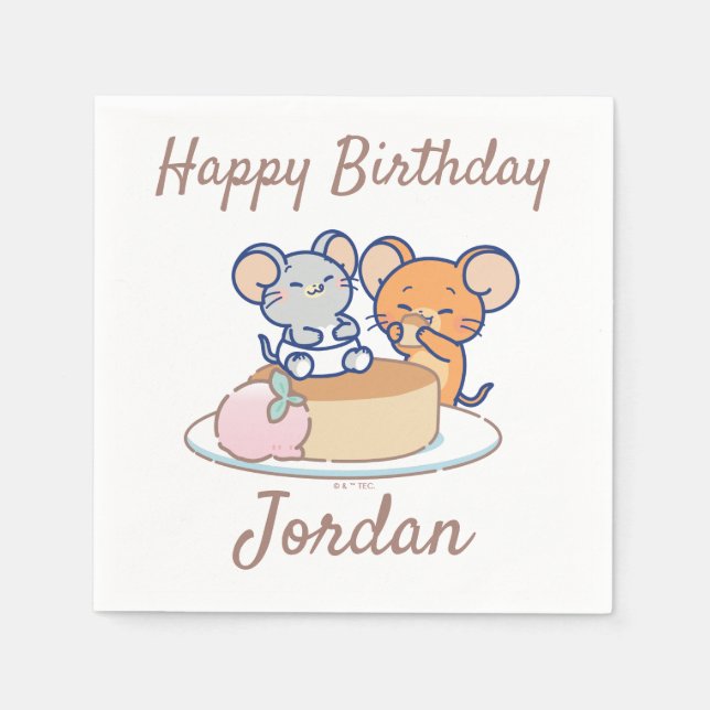 Guardanapo De Papel Anime Tuffy e Jerry Cheesecake (Frente)