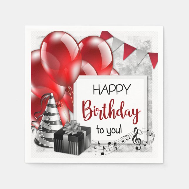 Guardanapo De Papel Aniversário (Frente)