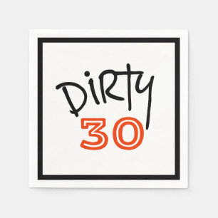 Guardanapo De Papel Aniversário 30 sujo