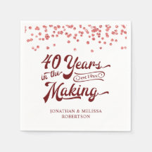 Aniversário 40 ANOS NO FAZER Ruby Confetti