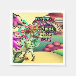 Guardanapo De Papel Aniversário Adorável da Fada Negra